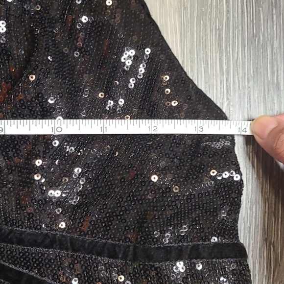 Free People Film Noir Sequined Halter Mini Dress 8 - Picture 6 of 8